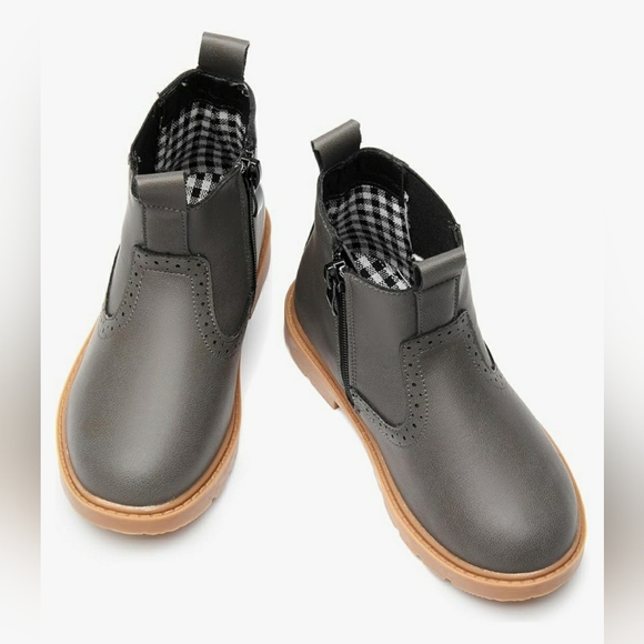 DADAWEN Toddler Unisex Waterproof Outdoor Side Chelsea Ankle Boots - Picture 3 of 11